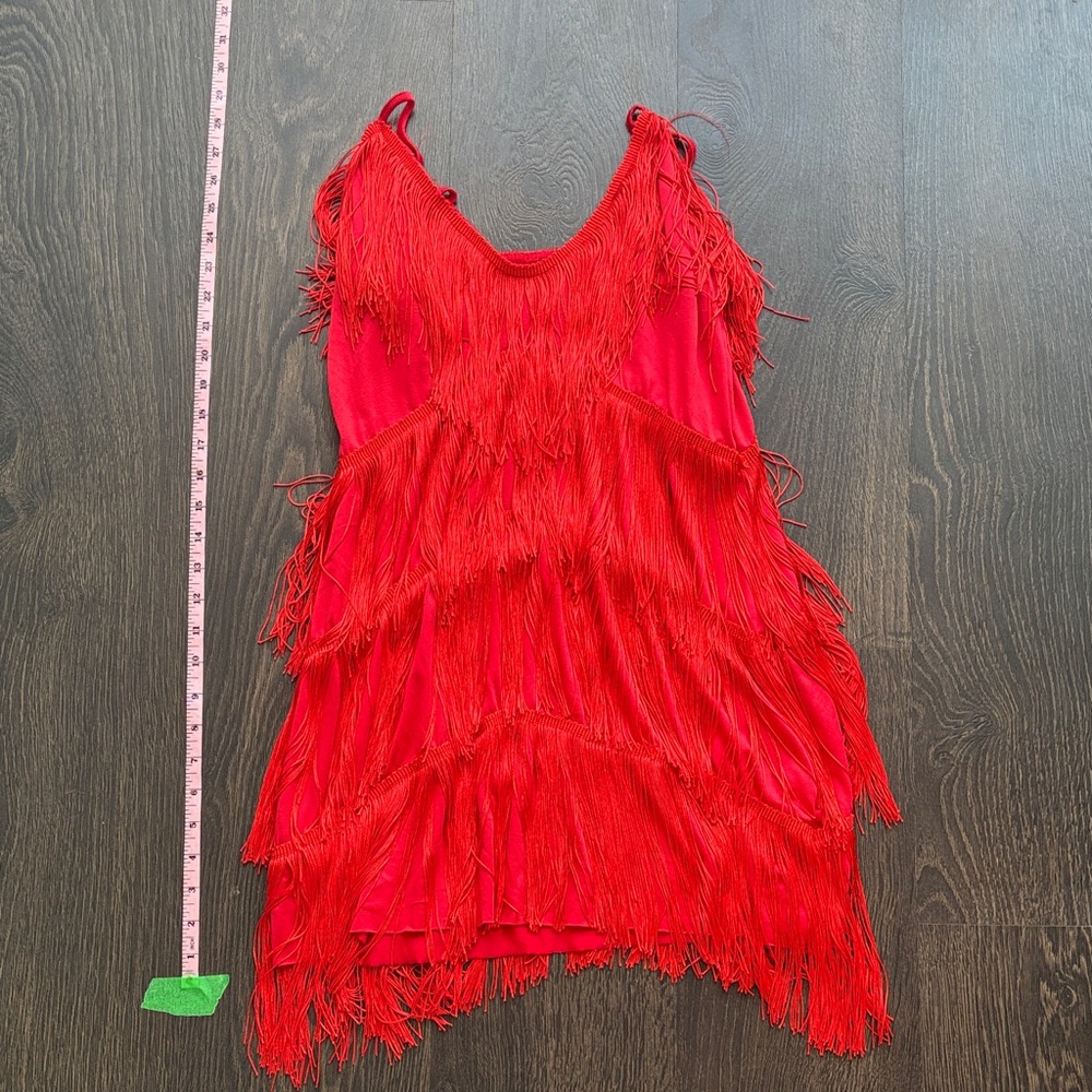 Red Fringe Dress